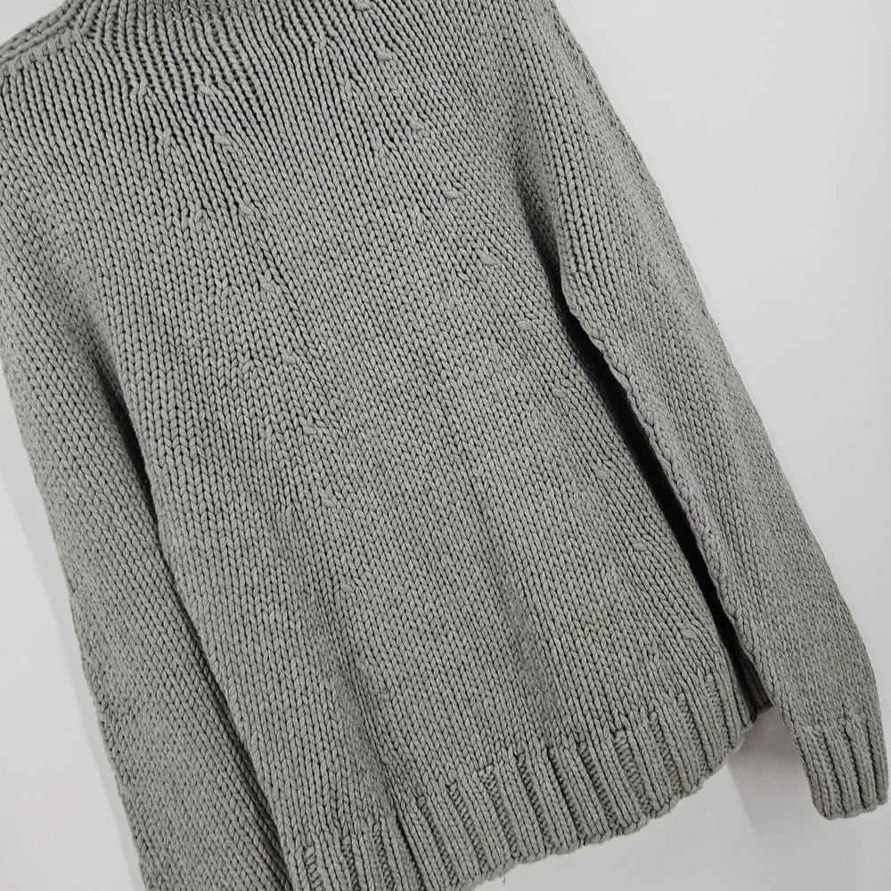 Vintage J. Crew Rollneck Handknit Sweater Gray Fisherman NWT Oarsman L